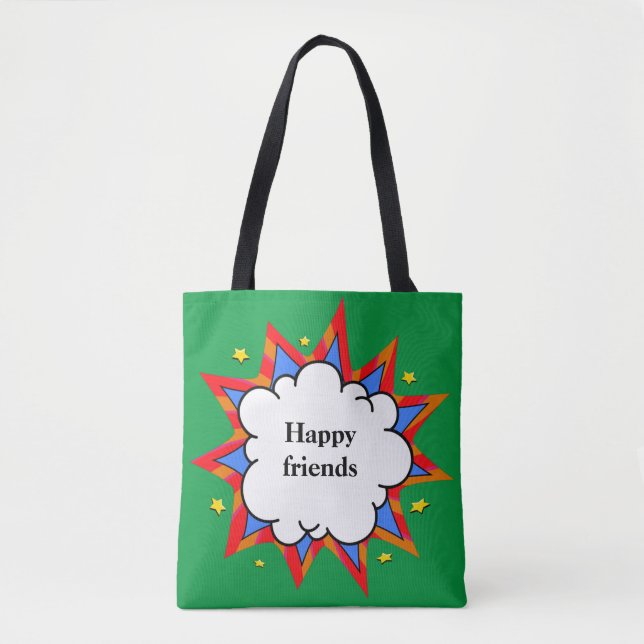 Bolsa Tote Happy friends comic (Frente)