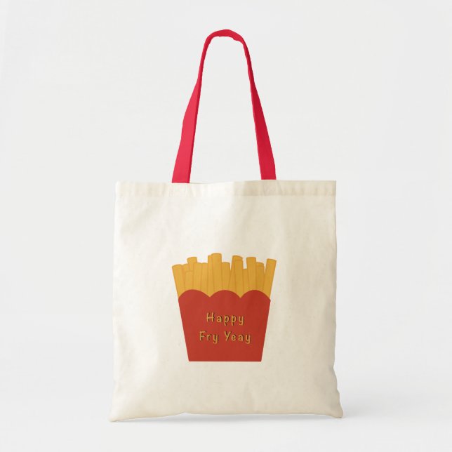 Bolsa Tote Happy Fry-Yeay Tote Bag – Funny French Fries (Frente)