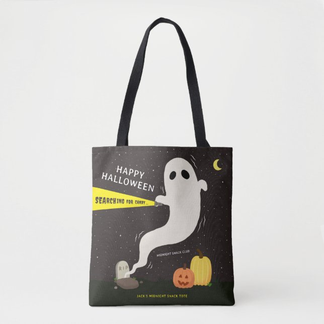 Bolsa Tote HAPPY HALLOWEEN Ghost Personalized (Frente)