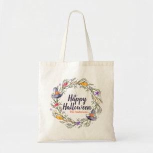 Bolsa Tote Happy Halloween Wreath Personalizada Saco de Tote