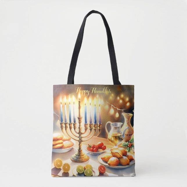 Bolsa Tote Happy Hanukkah (Frente)