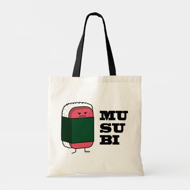 Bolsa Tote Happy Hawaiian Musubi Sushi Nori (Verso)