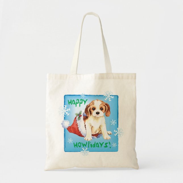Bolsa Tote Happy Howliday Cavalier (Frente)