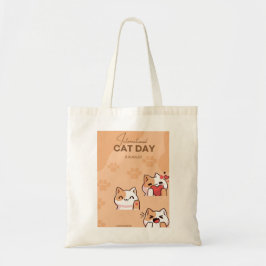 Bolsa Tote happy international cat day , 8 August