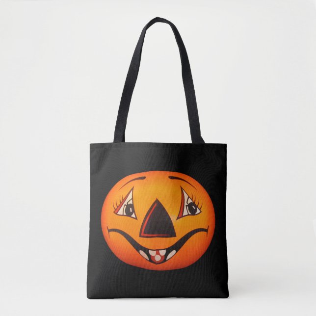 Bolsa Tote Happy Jack O’ Lanterna Halloween (Frente)