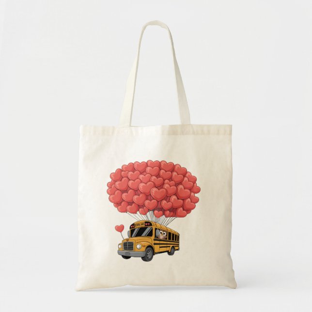 Bolsa Tote Happy Valentine's Day Bus with Owl (Frente)