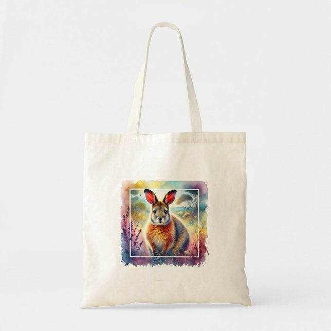 Bolsa Tote Hare Wallaby 030924AREF125 - Watercolor (Frente)