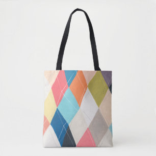Bolsa Tote Harlequin Hopscotch - Padrão de Argyle