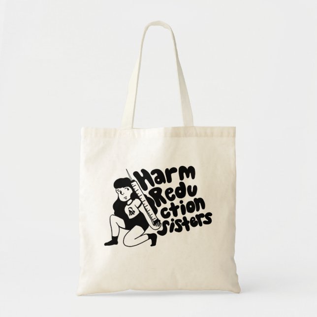 Bolsa Tote Harm Reduction Sisters Needle Girl (Frente)