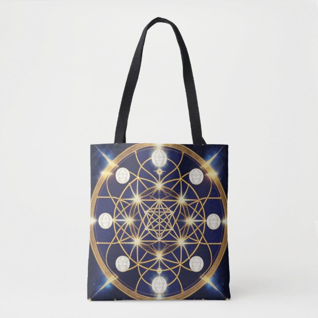 Bolsa Tote Harmonia Celestial – A Luz Dentro da Grade (Frente)
