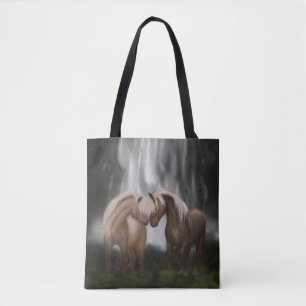 Bolsa Tote Harmonia de Cavalos: Serenidade Islandesa