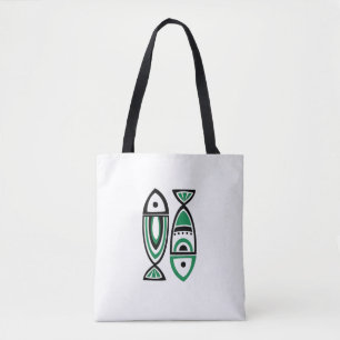 Bolsa Tote Harmonia de Peixes Tribais