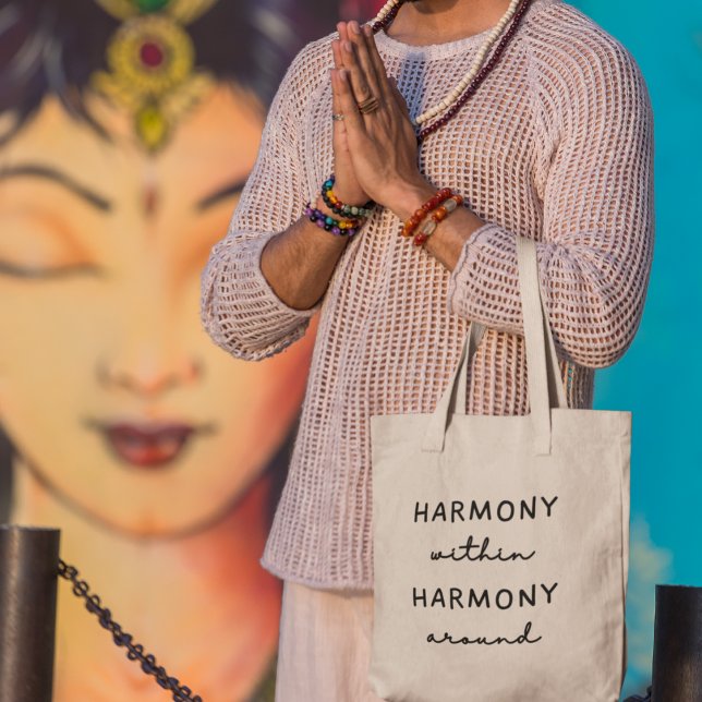 Bolsa Tote Harmonia Dentro Harmonia Ao Redor Presente de Yoga (Shop now to carry the essence of harmony wherever you go!
)