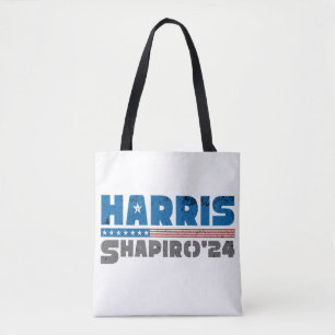 Bolsa Tote Harris Shapiro 2024 Listra Vintage Patriótica