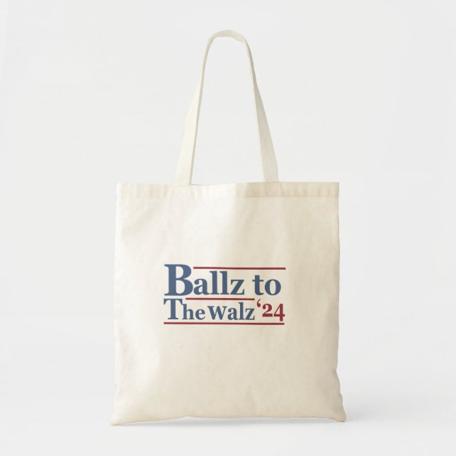 Bolsa Tote Harris Walz 2024 Eleição Kamala Tim Waltz América (Frente)
