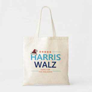 Bolsa Tote Harris Walz Christmas Hope para os feriados Kamala
