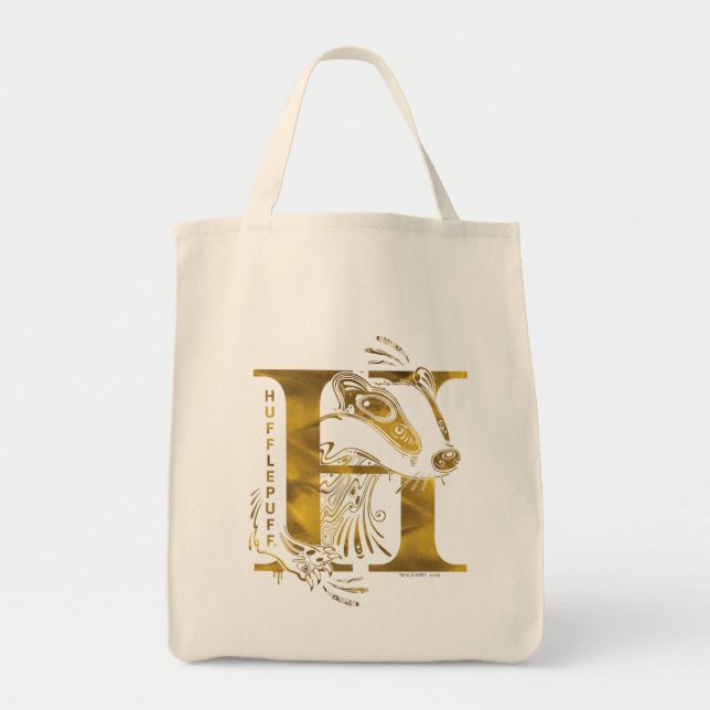 Bolsa Tote Harry Potter | Aguamenti Gráfico HUFFLEPUFF™ (Frente)