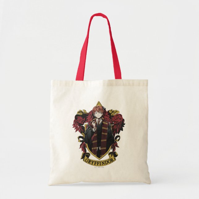 Bolsa Tote HARRY POTTER™ | Anime Brasão da Casa do Ron Weasle (Frente)