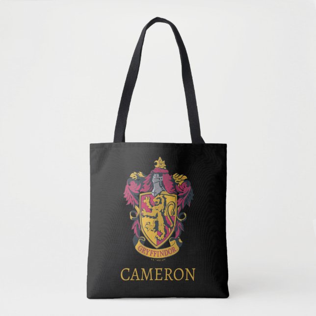 Bolsa Tote Harry Potter | Brasão da Grifinória Dourado e Verm (Frente)