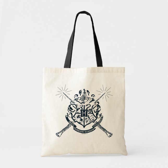 Bolsa Tote Harry Potter | Brasão de Armas Cruzado de Hogwarts (Frente)