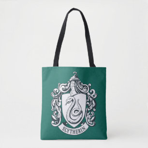 Bolsa Tote Harry Potter   Brasão de Slytherin - Preto e Branc