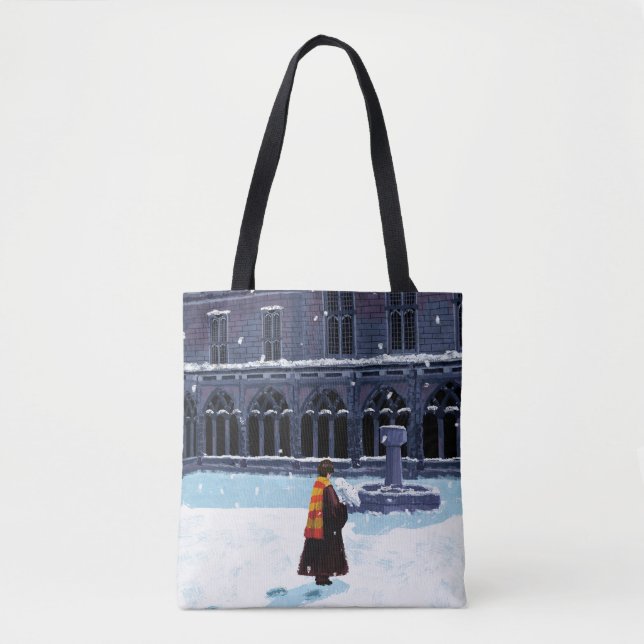 Bolsa Tote HARRY POTTER™ e Hedwig no pátio HOGWARTS™ (Frente)