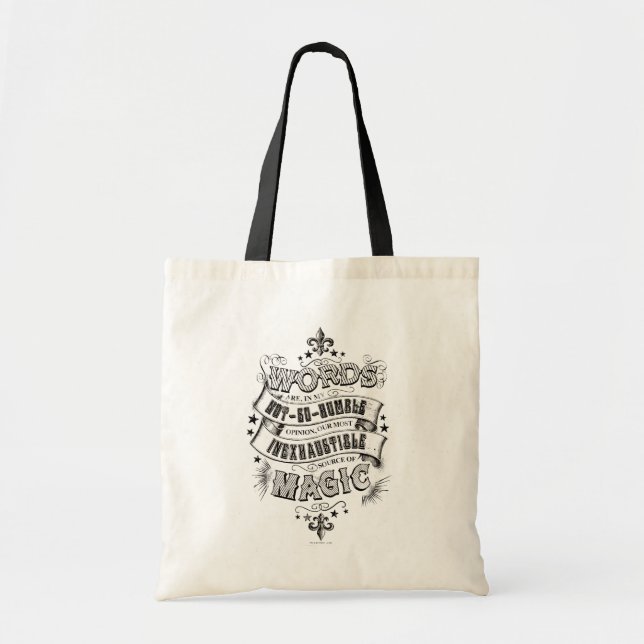 Bolsa Tote Harry Potter Feitiço | Palavras São Nossa Fonte Ma (Frente)