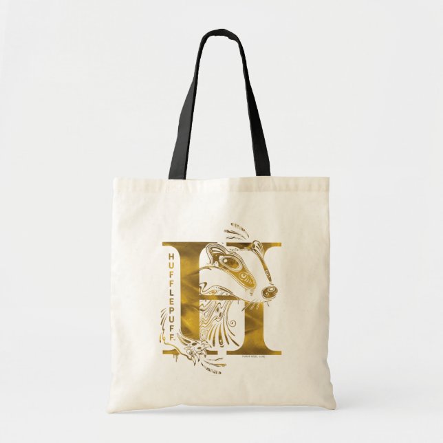 Bolsa Tote Harry Potter | Gráfico Aguamenti HUFFLEPUFF™ (Frente)