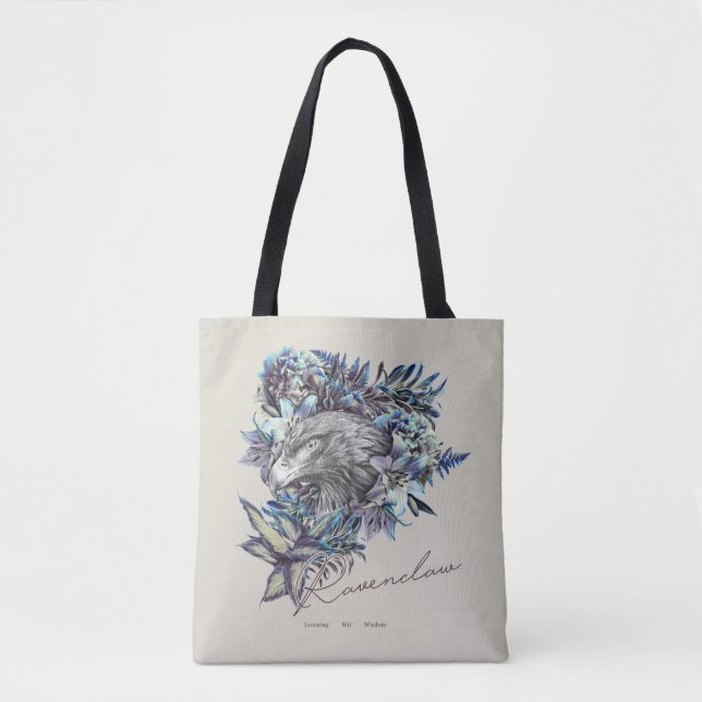 Bolsa Tote HARRY POTTER™ RAVENCLAW™ - Gráfico Floral (Frente)