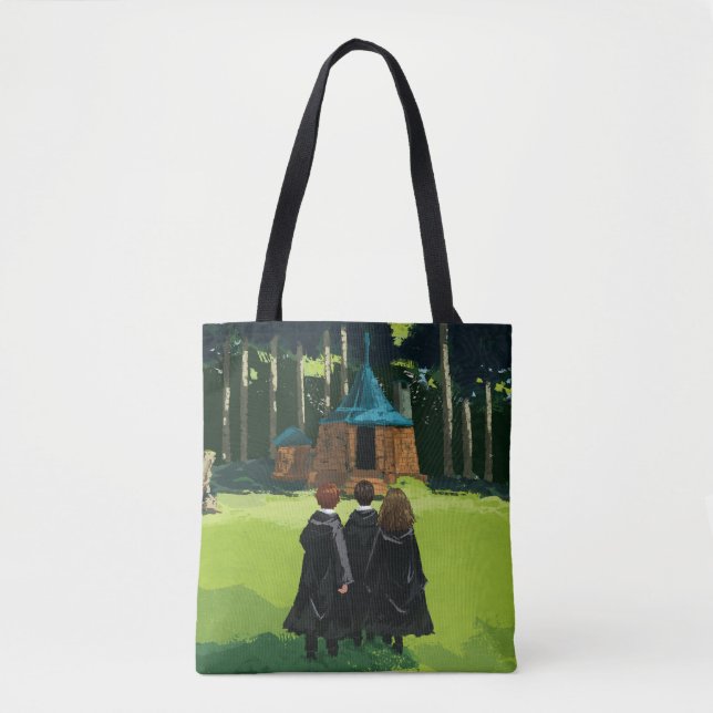 Bolsa Tote HARRY POTTER™, Ron e Hermione no Hut de Hagrid (Frente)