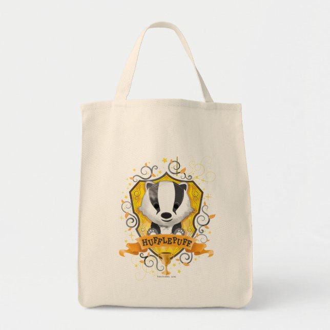 Bolsa Tote Harry Potter | Símbolo Encantador da HUFFLEPUFF™ (Frente)