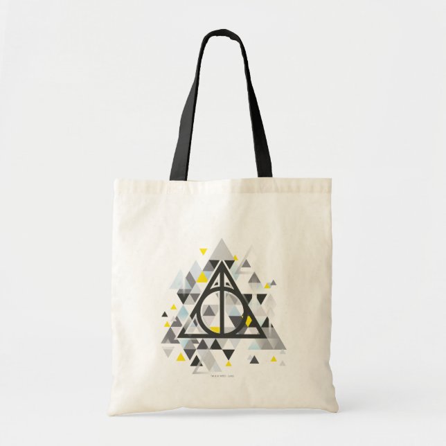 Bolsa Tote Harry Potter | Símbolo Geométrico das Relíquias da (Frente)
