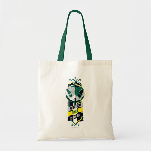Bolsa Tote Harry Potter | SLYTHERIN™ House Traços Sigil (Frente)