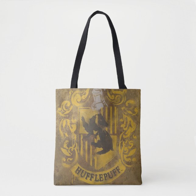 Bolsa Tote Harry Potter | Tinta Spray Brasão da Sonserina (Frente)