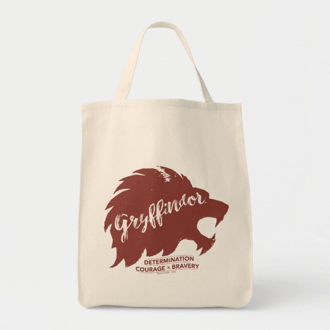 Bolsa Tote Harry Potter | Tipografia da silhueta GRYFFINDOR™ (Frente)