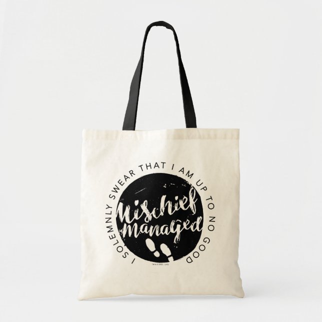 Bolsa Tote Harry Potter | Tipografia dos mapas de Marauder (Frente)
