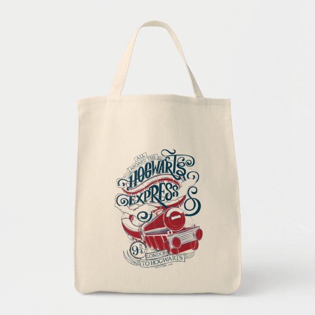 Bolsa Tote Harry Potter | Tipografia Hogwarts Express (Frente)