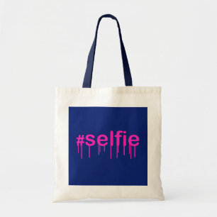 Bolsa Tote Hashtag Selfie Droling em azul
