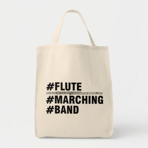 Bolsa Tote Hashtags de Banda de Marcha Fluta