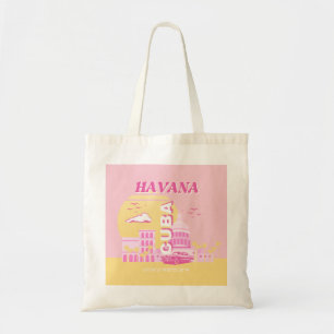 Bolsa Tote Havana Cuba - Pink Preppy Art