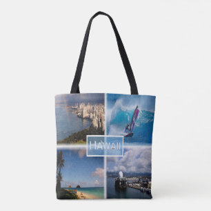 Bolsa Tote Hawai dos EUA - Vista Honolulu - Perouse - Lanikai