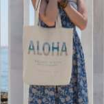 Bolsa Tote Hawaii Destination Wedding Bag para Hotel<br><div class="desc">Obrigado aos seus convidados por virem ao seu casamento com esta bela bolsa de boas-vindas à praia da ALOHA no quarto do hotel. Ficarão tão felizes que se juntarão a você para ouvir você dizer que o que eu faço está no Havaí.</div>