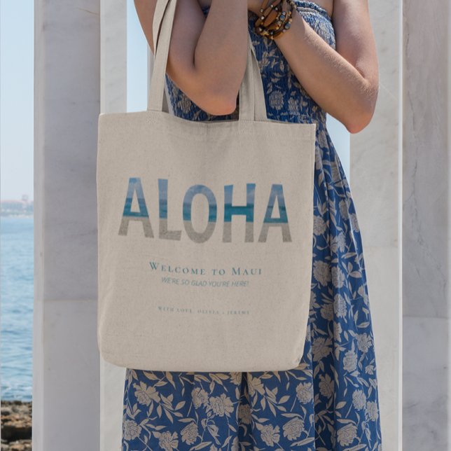 Bolsa Tote Hawaii Destination Wedding Bag para Hotel (Criador carregado)