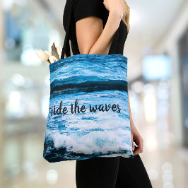 Bolsa Tote Hawaii Turquoise Ocean Photo Ride the Waves Cote