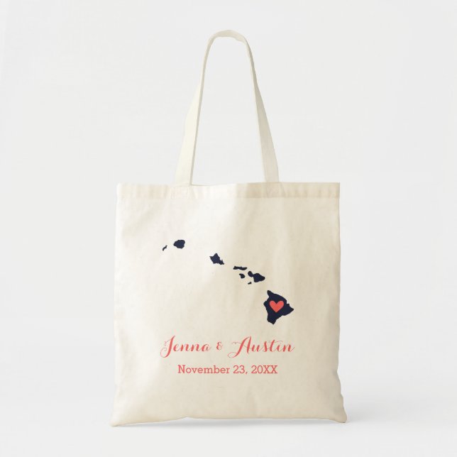 Bolsa Tote Hawaii Wedding Welcome (Frente)