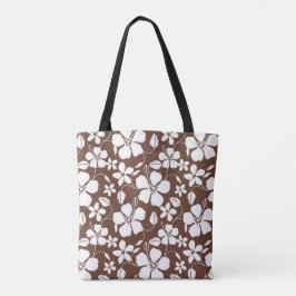 BOLSA TOTE HAWAIIAN HULA (HIBISCUS) BROWN