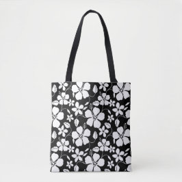 BOLSA TOTE HAWAIIAN HULA (HIBISCUS) PRETO