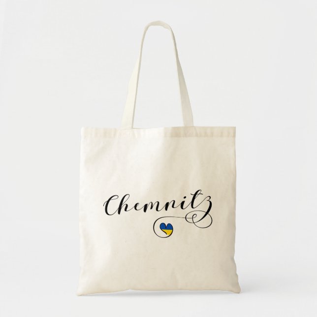 Bolsa Tote Heart Chemnitz, I Love Chemnitz, Alemanha (Frente)