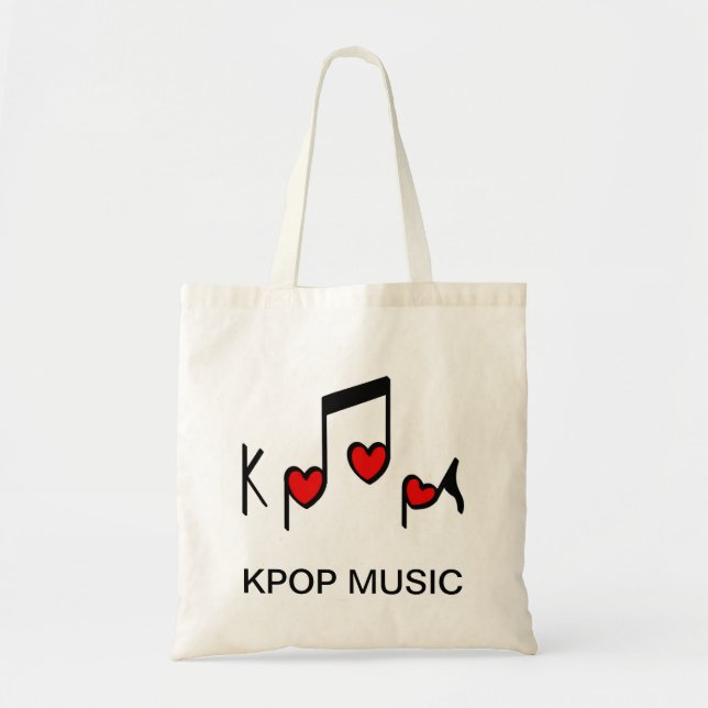 Bolsa Tote Heart Coreano Pop Music! (Frente)