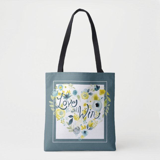 Bolsa Tote Heart Floral II (Frente)